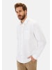 Camel Active Langarm-Leinenhemd mit Soft-Wash-Veredelung in Weiß