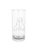 Mr. & Mrs. Panda Longdrinkglas Hunde Liebe ohne Spruch in Transparent