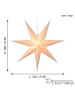 STAR Trading Hängeleuchte Stern 'Sensy', creme, Ø 70cm in Weiß