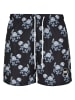 Urban Classics Badeshorts in black/rose