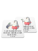 Mr. & Mrs. Panda Untersetzer Pinguin mit Kind mit Spruch in Weiß