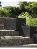 Beliani Outdoor Blumentopf MYRA in Schwarz - (W) 80 x (H) 38 x (L) 37 cm