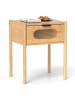 COSTWAY Nachttisch Bambus 40 x 40 x 50,5 cm in Hellbraun