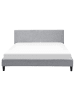 Beliani 9-tlg Doppelbett mit LED FITOU in Grau