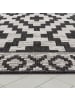KADIMA DESIGN Teppich Kurzflor Rauten Wohnzimmer in Schwarz
