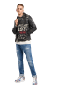 Carlo Colucci Lederjacke Faccio in Schwarz
