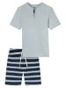 Schiesser Schlafanzug Casual Nightwear in Grau