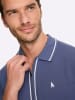 WITT WEIDEN Kurzarm-Poloshirt in rauchblau-weiß