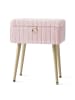 SONGMICS Sitzhocker Glamor in Grau - (B)30 x (H)50 x (T)40 cm