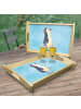 Mr. & Mrs. Panda Holztablett Pinguin mHerzieren ohne Spruch in Eisblau