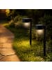 MARELIDA 2er Set Solar Wegleuchten Gartenleuchte H: 47,5cm in schwarz