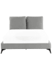 Beliani 2-tlg Doppelbett MELLE in Grau/Schwarz