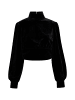 faina Damen Bluse Aus Stretchsamt in Schwarz