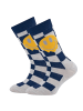 ewers Socken 2er Pack Karo/Smile in blau-blau