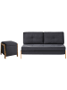 Beliani 2-tlg Sitzgruppe EDLAND in Schwarz/Braun