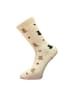 Yuhu Damen Wollsocken mit Katzenmotiv im 3er Pack in Grau