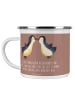 Mr. & Mrs. Panda Geschenktasse 13. Hochzeitstag Veilchenhochzeit... in Braun Pastell