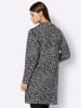 Comodo Longjacke in grau-meliert-schwarz-gemustert