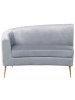 Beliani U-förmiges Sofa MOSS in Grau/Gold - (W) 350 x (H) 87 x (L) 85 cm