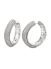 faina Women Hoop Earrings in Silver White