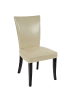 MCW 6er-Set Esszimmerstuhl Edinburgh, Kunstleder, creme, dunkle Beine
