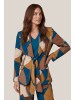 Mart Visser Hannah Blazer mit Print, Petrol/Mehrfarbig