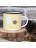 Mr. & Mrs. Panda XL Emaille Tasse Milch Keks ohne Spruch in Gelb Pastell