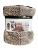 GMD Living Microfaser Kuscheldecke FLANELL-KOMBI in Farbe Braun