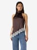 Noisy may Neckholder-Top in Chocolate Brown1