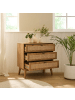 CALICOSY Kommode ALIA in Helles Holz - (W) 80  x (H) 79  x (L) 39  cm
