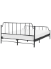 Beliani Doppelbett MAURESSAC in Schwarz - (W) 165 x (H) 94 x (L) 206 cm