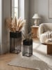 KADIMA DESIGN Blumentopf Pflanzenkübel | Metall, 2er Set, Schwarz, Indoor