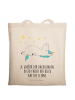 Mr. & Mrs. Panda Tasche Einhorn Sternenhimmel mit Spruch in Creme