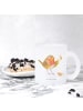 Mr. & Mrs. Panda Glastasse Rotkehlchen Federn ohne Spruch in Transparent
