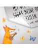 Mr. & Mrs. Panda Frottierhandtuch Pinguin Pommes mit Spruch in Grau Pastell