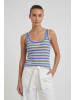 Oui Tank Top in lt blue rose