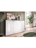 xonox.home Sideboard (B/H/T): 138x86x37 in weiß Hochglanz und anthrazit