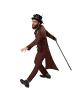 tectake Extravagantes Steampunk-Outfit, schwarz/braun