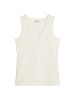 Marc O'Polo V-Neck-Top slim in White Cotton
