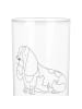 Mr. & Mrs. Panda Longdrinkglas Hund Basset Hound mit Spruch in Transparent