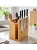 relaxdays Messerblock in Natur - (B)19 x (H)21,5 x (T)13 cm
