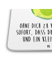 Mr. & Mrs. Panda Glasuntersetzer Avocado Kern rollt mit Spruch in Weiß