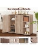 COSTWAY Schuhschrank mit 2 Türen 80 x 31 x 64,5 cm in Hellbraun