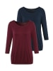 Vivance 3/4-Arm-Shirt in aubergine, navy