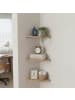 relaxdays Eckregal in Natur - (B)35 x (H)3 x (T)35 cm