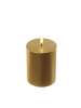 Uyuni LED Kerze THEA Uyuni Stumpenkerze 7,8x10cm Echtwachs Timer gold