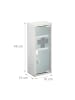 relaxdays Medizinschrank in Silber - (B)45 x (H)18 x (T)12 cm