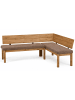 58 aufm Kessel ECKBANK Danny 1 für 5 Personen Massivholz + Microfaser Wildeiche/Braun