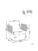 Beliani Sessel BAUCINA in Beige/Weiß/Braun - (W) 77 x (H) 75 x (L) 68 cm
