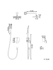 Beliani Wannenarmaturen GUARATUBA in Silber - (W) 25 x (H) 175 x (L) 41 cm
